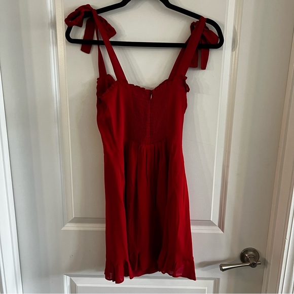 561 Reformation Christine Ruffled Mini Dress Size 2 - Picture 6 of 6